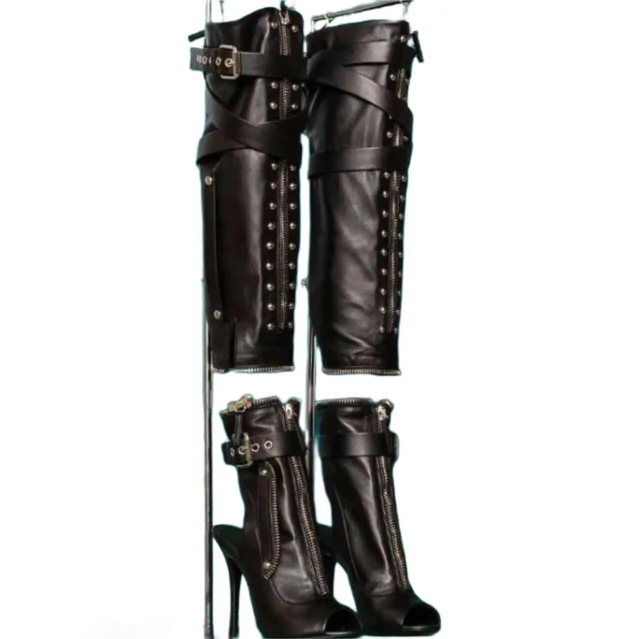 Buckle Straps High Boots - Women's Over Knee Booties - QVA COUTURE