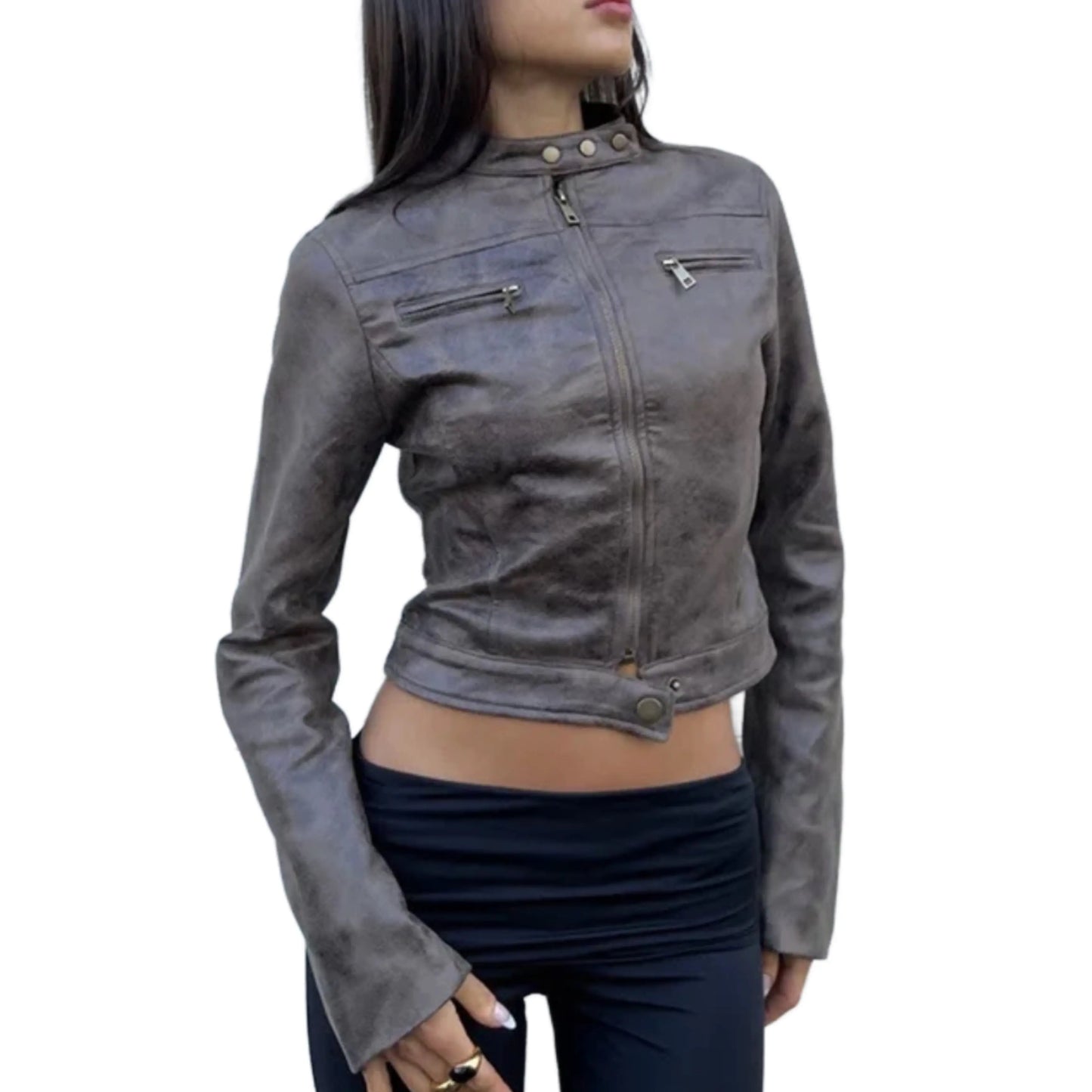 Retro Short Jacket for Women. Fashionable Y2k Style - QVA COUTURE