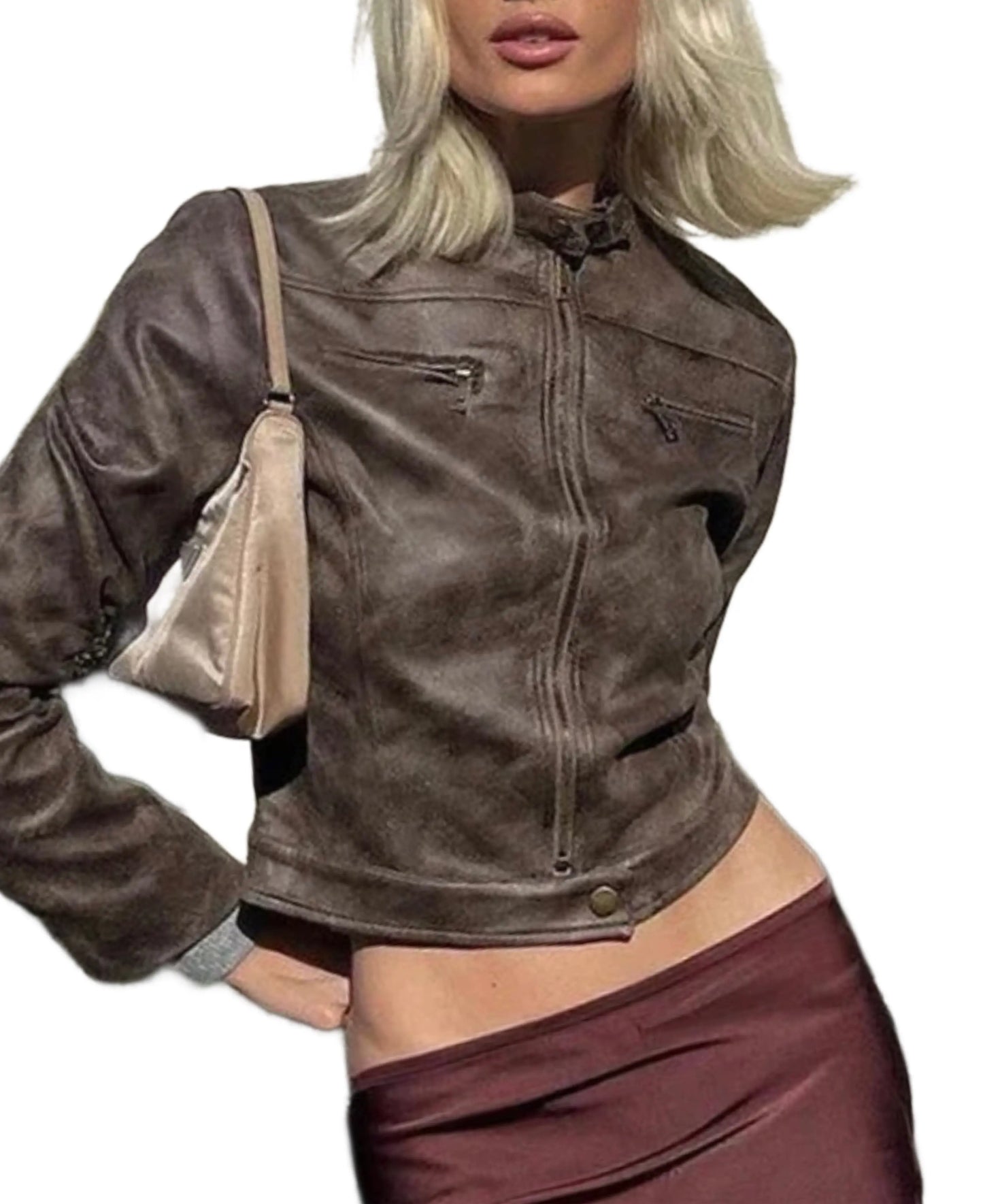 Retro Short Jacket for Women. Fashionable Y2k Style - QVA COUTURE