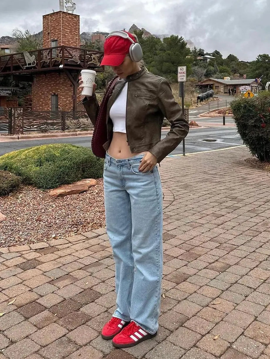 Retro Short Jacket for Women. Fashionable Y2k Style - QVA COUTURE