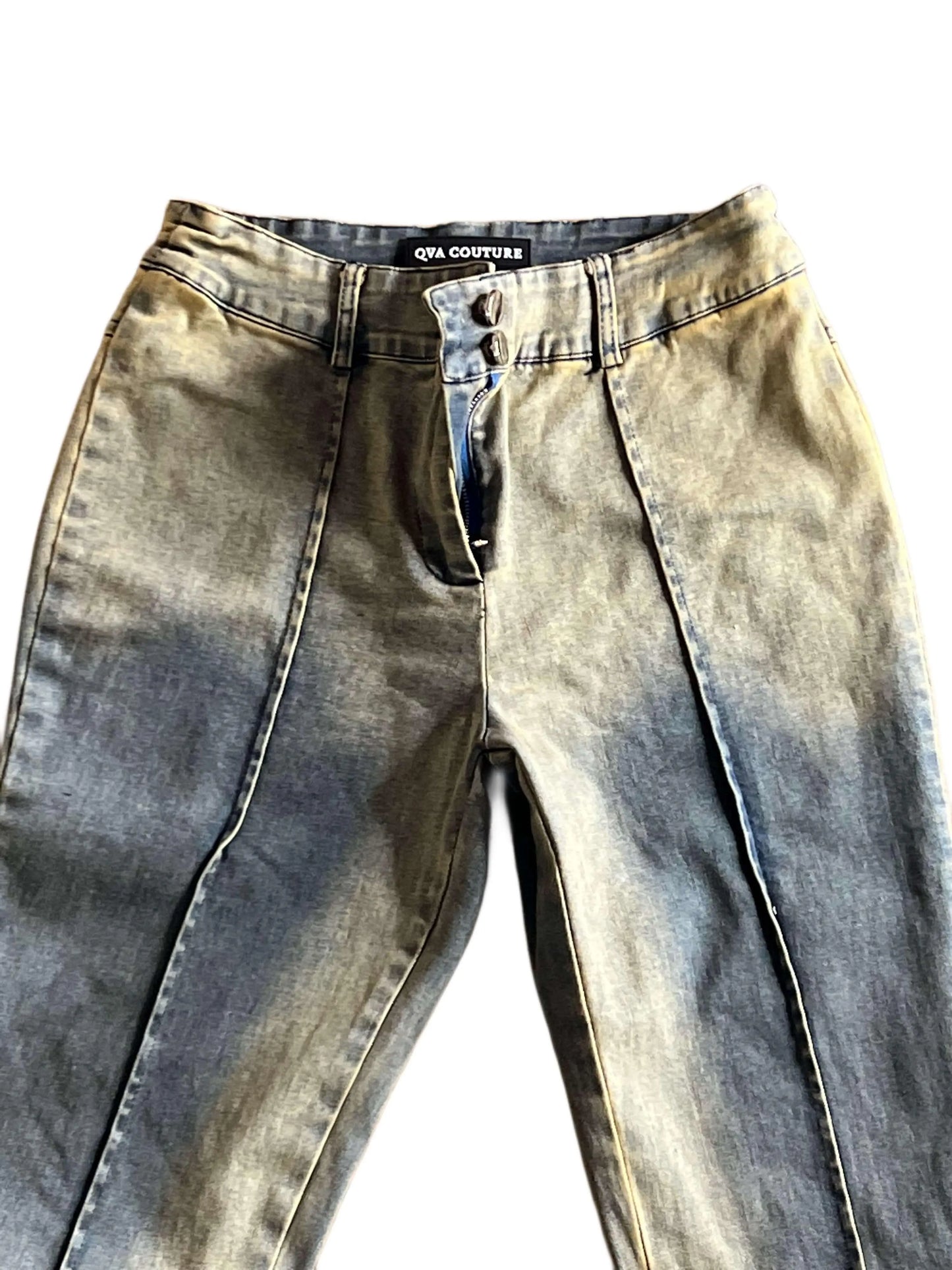 90s Med Wash Denim Pants - QVA COUTURE
