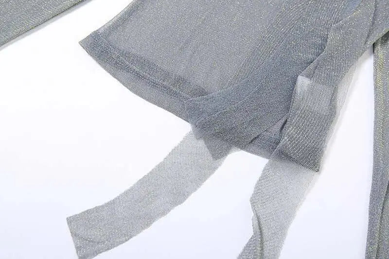 Cropped Mesh T-shirt Women. Trending Cropped Mesh Blouse - QVA COUTURE