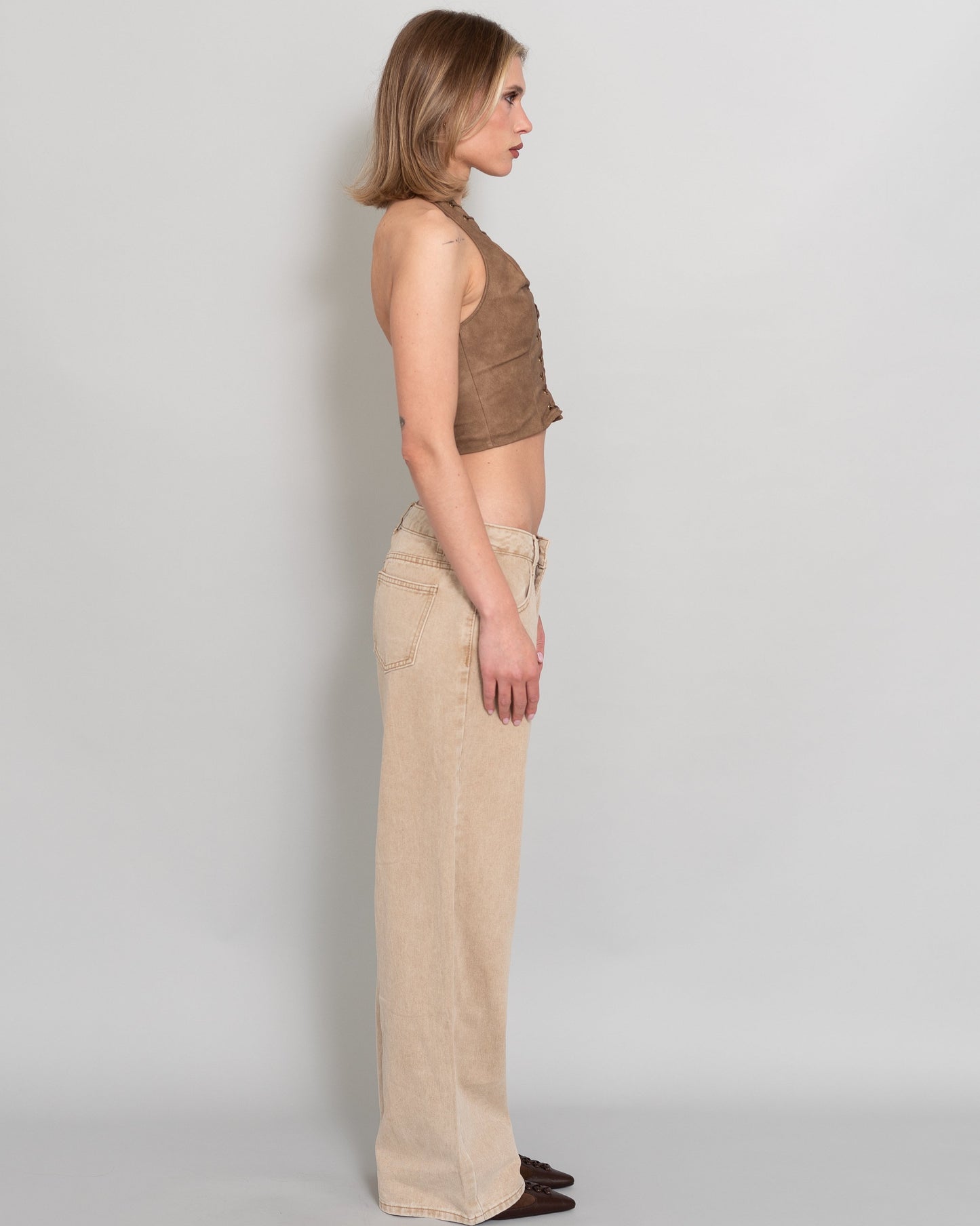 Low Rise Denim Baggy Jeans QVA
