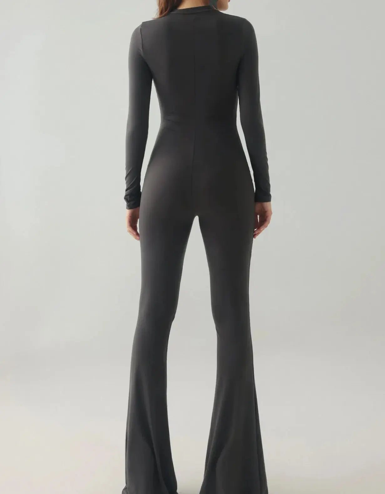 Jumpsuit Sports Workout Gray Pants - QVA COUTURE