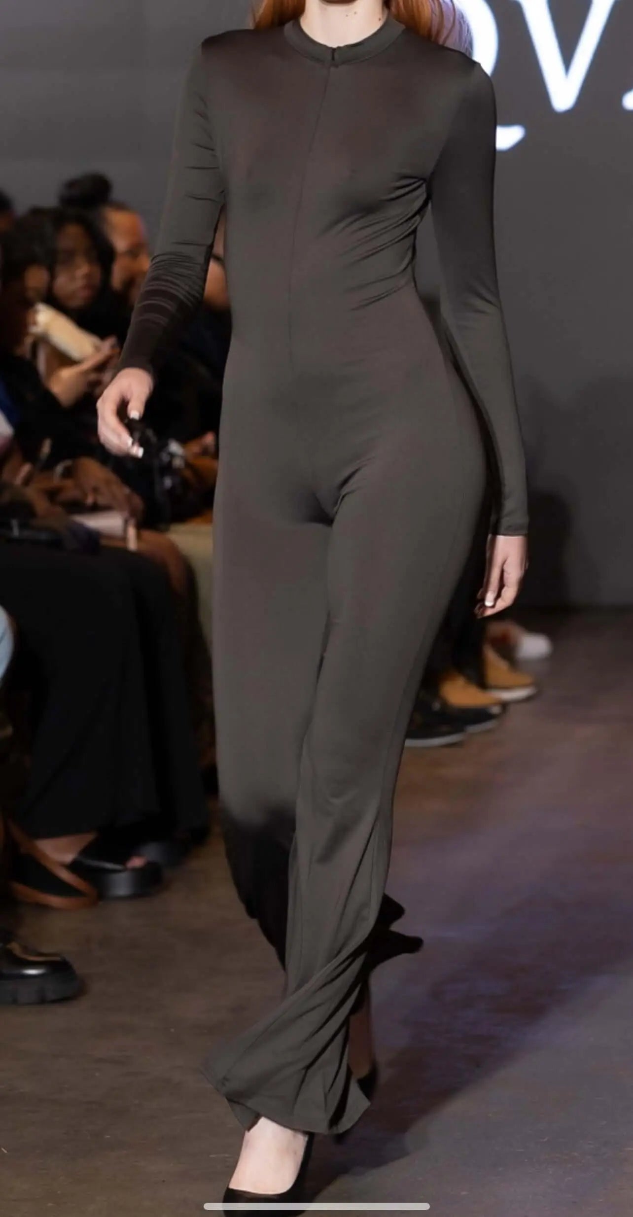 Jumpsuit Sports Workout Gray Pants - QVA COUTURE