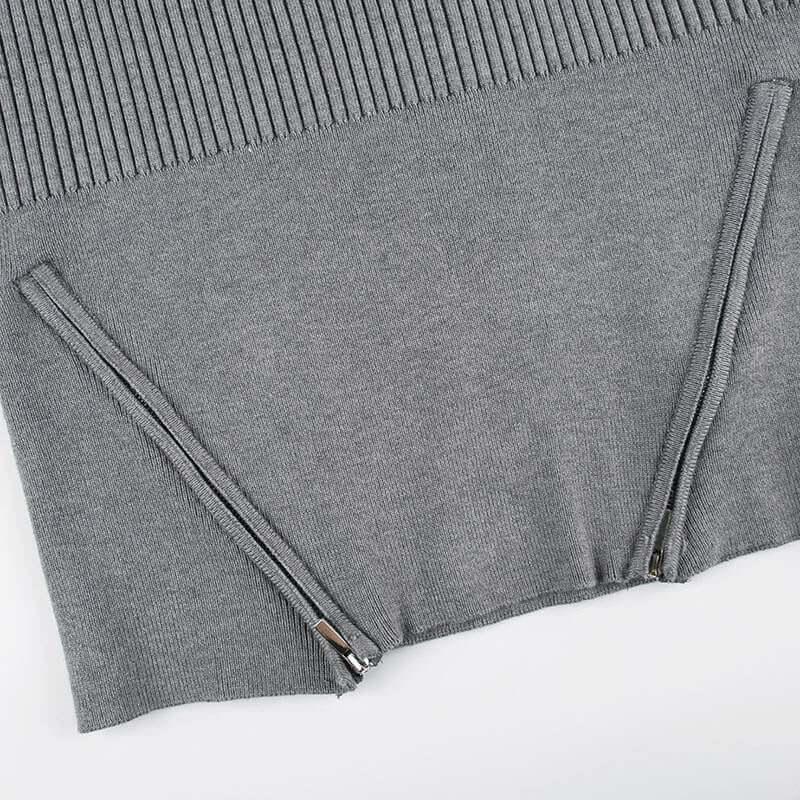 Off-shoulder Slim Fit Sweater. Trendsetting Style - QVA COUTURE