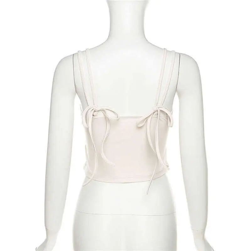 Women’s Slim-Fit Tank Top | Fashion Suspenders Backless - QVA COUTURE