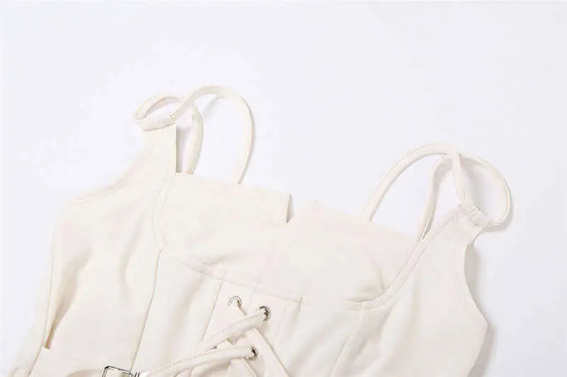 Women’s Slim-Fit Tank Top | Fashion Suspenders Backless - QVA COUTURE