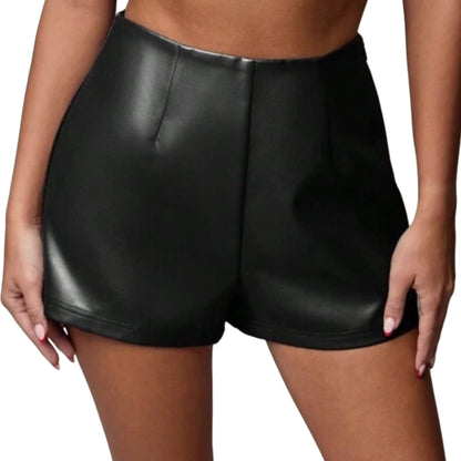 Vintage Leather PU Fashionable Shorts QVA