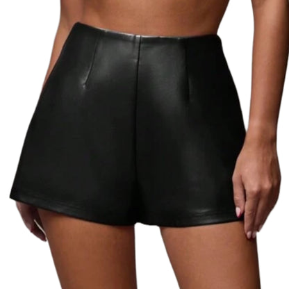 Vintage Leather PU Fashionable Shorts QVA