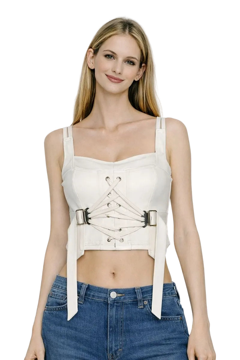 Women’s Slim-Fit Tank Top | Fashion Suspenders Backless QVA