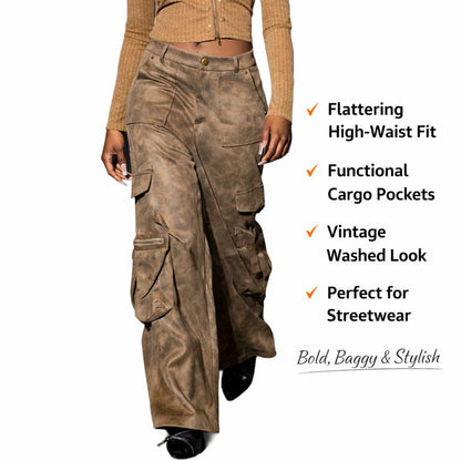 Multiple Pockets Pants . Y2k Streetwear style baggy jeans