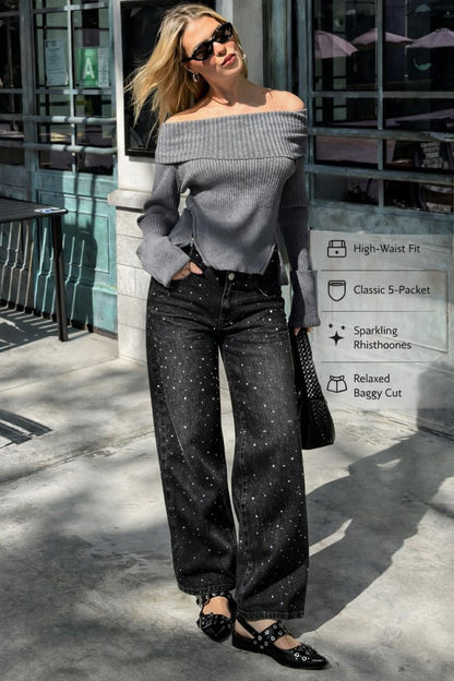 Washed Gradient Color Straight-leg pants