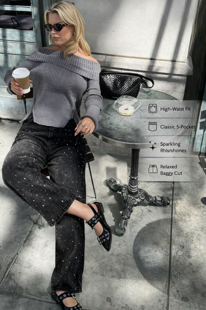 Washed Gradient Color Straight-leg pants