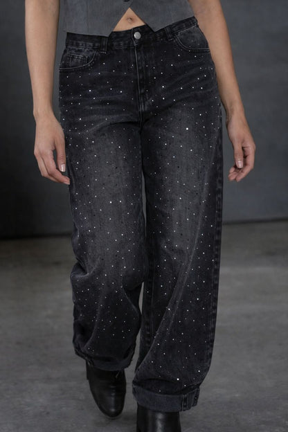 Washed Gradient Color Straight-leg pants