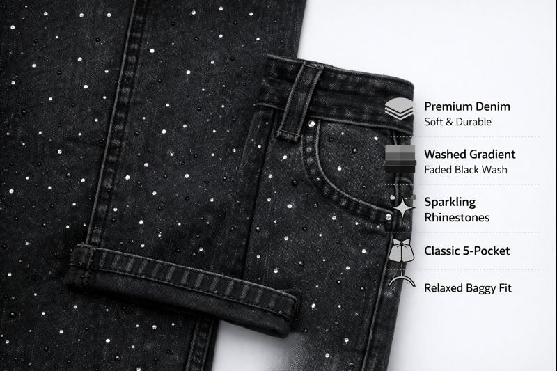 Washed Gradient Color Straight-leg pants