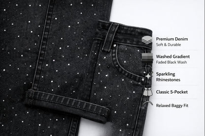 Washed Gradient Color Straight-leg pants