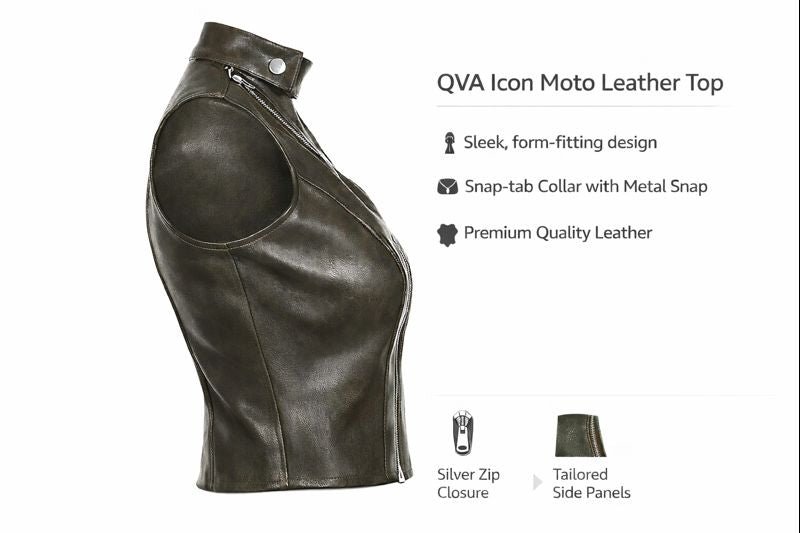 Motorcycle Leather Jacket. Y2k Cool girl style