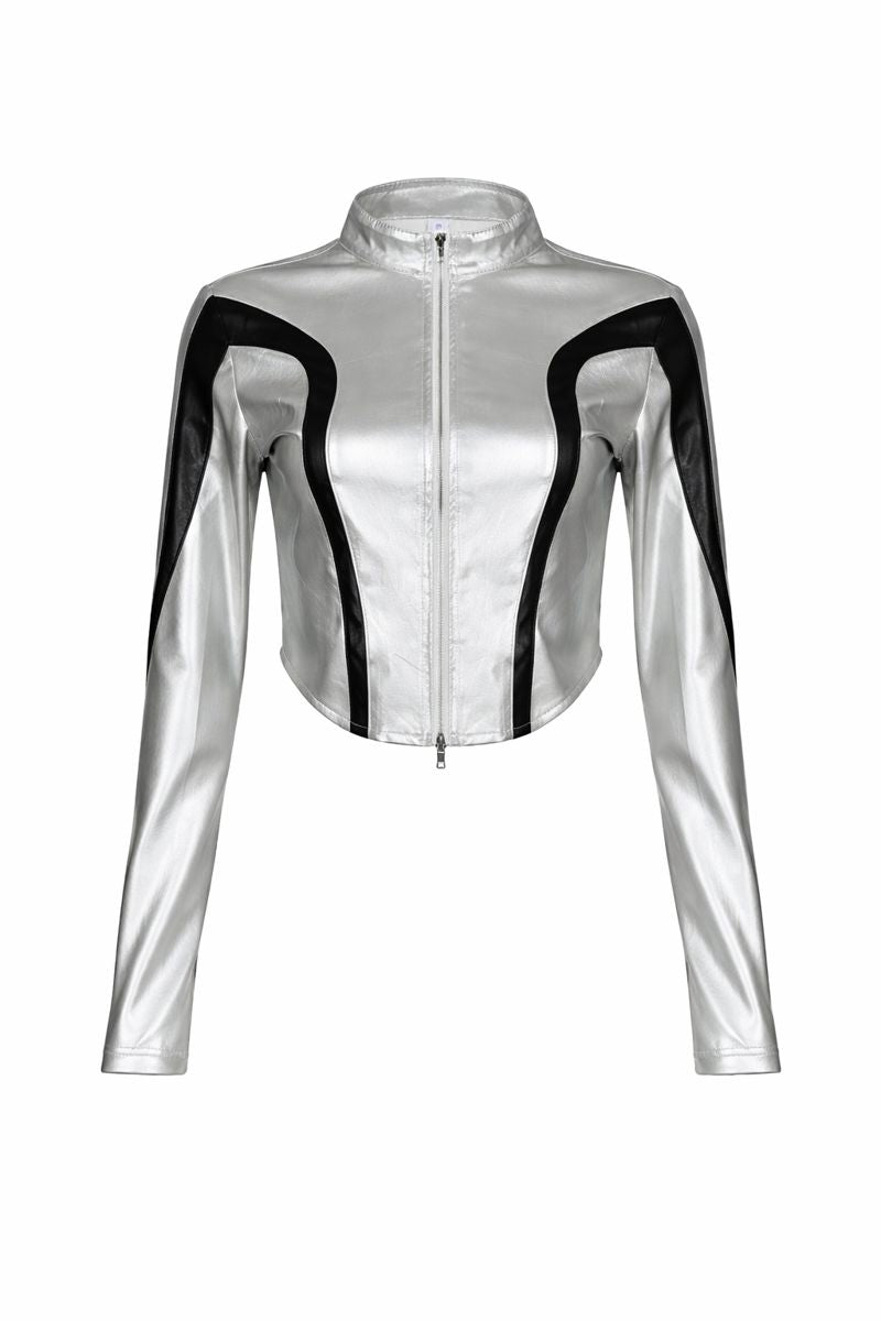 Mechanical style coat. Made from premium quality leather