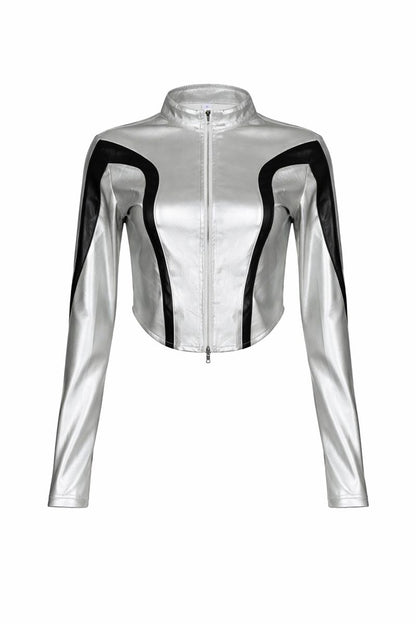 Mechanical style coat. Made from premium quality leather