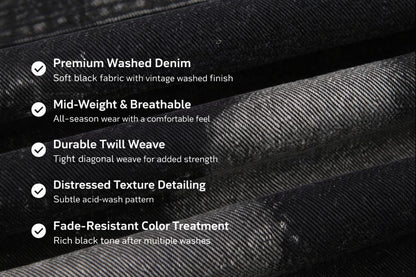 Denim Straight Pants - Urban Tie-Dyed Streetwear