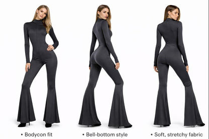 Jumpsuit Sports Workout Gray Pants QVA