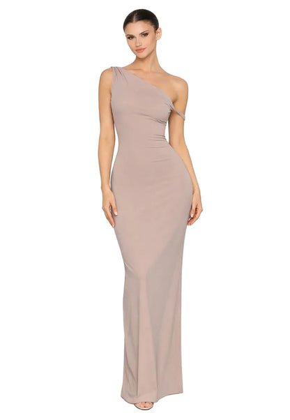 Ivory Muse | One-Shoulder Luxe Gown QVA