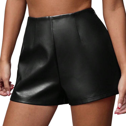 Vintage Leather PU Fashionable Shorts QVA