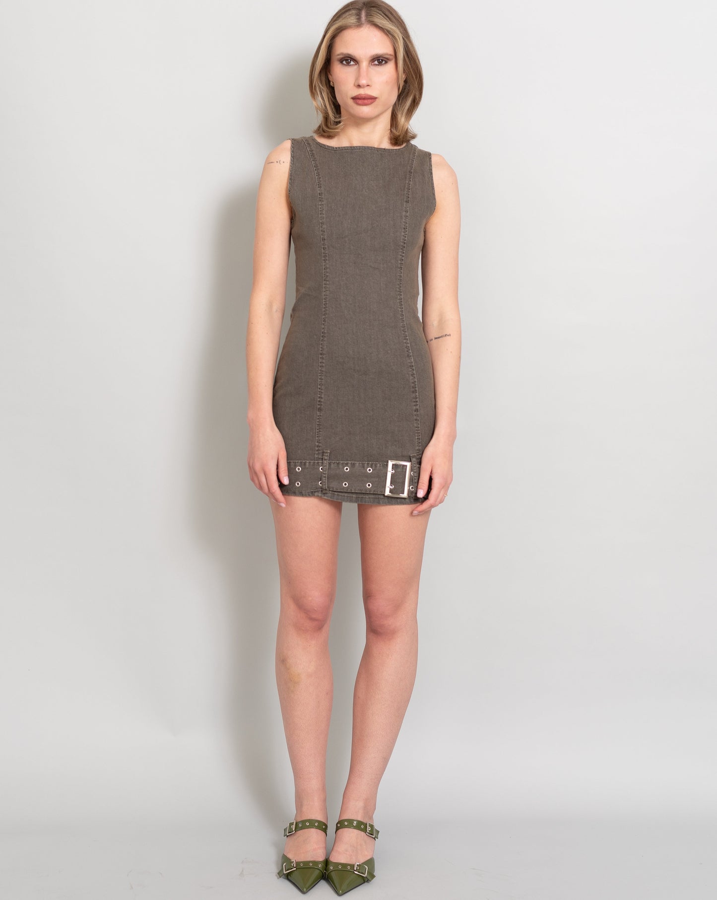 Edgy Luxe Mini Dress QVA