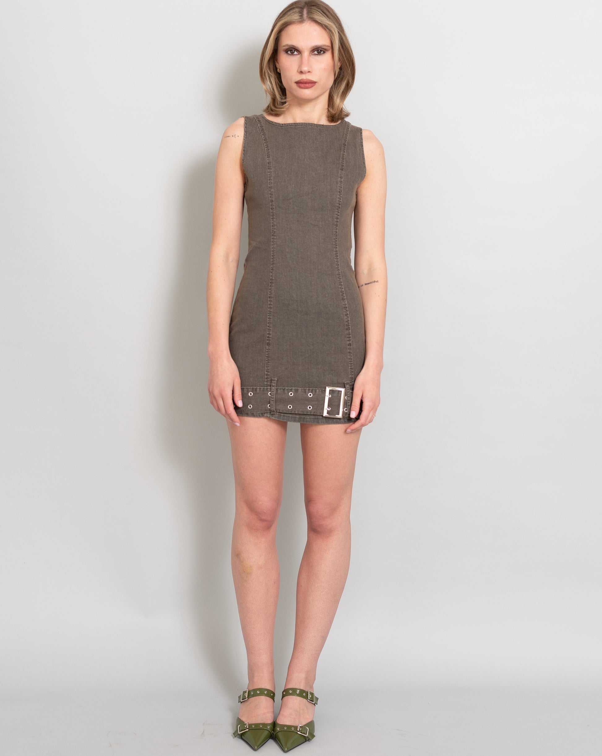 Edgy Luxe Mini Dress QVA