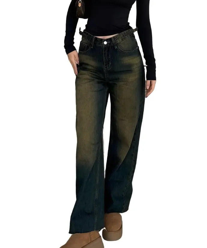 High Street Fashion Denim. Cool Girl Urban Style - QVA COUTURE