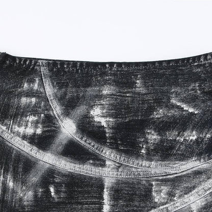 Y2K Metal Printing Denim Skirt - QVA COUTURE